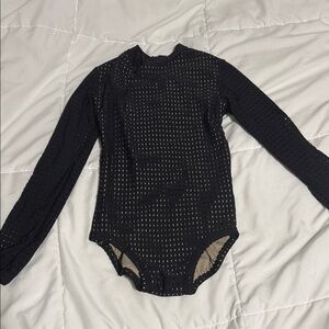 Five the Label Black Long Sleeve Leotard YXL